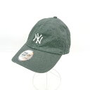 ◇ ΘΦ NEW ERA ニューエラ ロゴ刺繍 キャップ 帽子 ブラック サイズ表記なし レディース メンズ E 【中古】