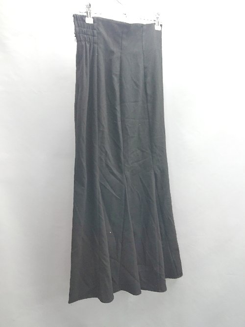 ◇ Θ MURUA ムルーア バックウエストゴム バックスリット ロング フレア スカート サイズ 1 ブラック レディース E 【中古】