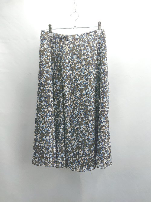 ◇ Θ ROPÉ ロペ 花柄 ミディ フレア スカート サイズ 38 ブラウン系 レディース E 【中古】