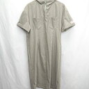 ◇ ⊂◎●未使用● JaVa ジャバ 半袖 ロング ワンピース サイズL カーキ レディース E 【中古】