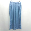 ◇ ⊂ CHARM BERRY TIC チャームベリーチック バックウエストゴム 薄手 ワイドパンツ サイズ M ブルー系 レディース E 【中古】