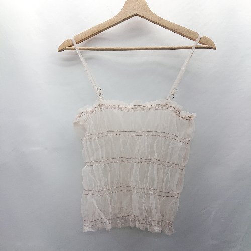 ◇ ⊂◎●未使用● Samansa Mos2 blue チュールプルオーバー キャミソール サイズF ピンクベージュ レディ－..