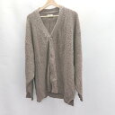 ◇ ⊇Φ MSG エムエスジー 長袖 カーディガン サイズL ブラウン メンズ E 【中古】