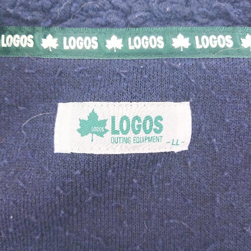 ◇ ⊇ LOGOS ロゴス ボア フリース 長袖 ジャンパー サイズLL ネイビー メンズ E 【中古】
