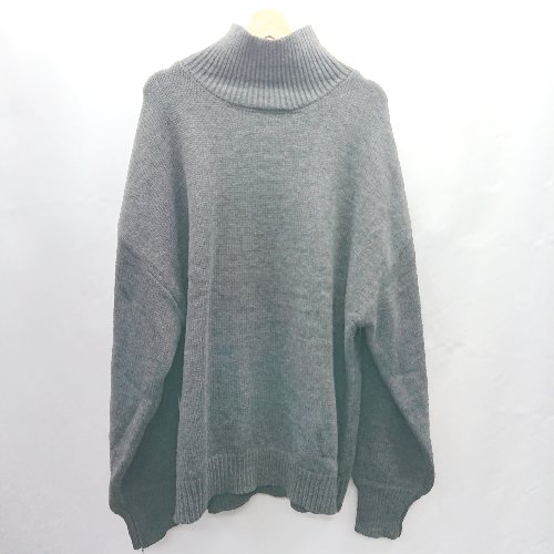 ◇ ⊇ ROOP TOKYO ループトーキョー ハイネック オーバーサイズ 長袖 ニット セーター サイズM グレー系 メンズ E 【中古】 ◇ ⊇ ROOP TOKYO ループトーキョー ハイネック オーバーサイズ 長袖 ニット セーター サイズM グレー系 メンズ E 【中古】