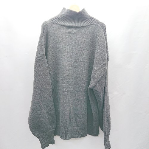 ◇ ⊇ ROOP TOKYO ループトーキョー ハイネック オーバーサイズ 長袖 ニット セーター サイズM グレー系 メンズ E 【中古】