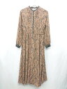 ◇ ⊂ URBAN RESEARCH アーバンリサーチ 総柄 長袖 ロング ワンピース サイズF ブラック ブラウン レディース E 【中古】|詳細画像