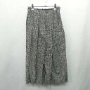 ◇ ⊇ patterntorso パターントルソ 千鳥柄 ロング プリーツ スカート サイズ表記なし ブラック レディース E 【中古】(4)
