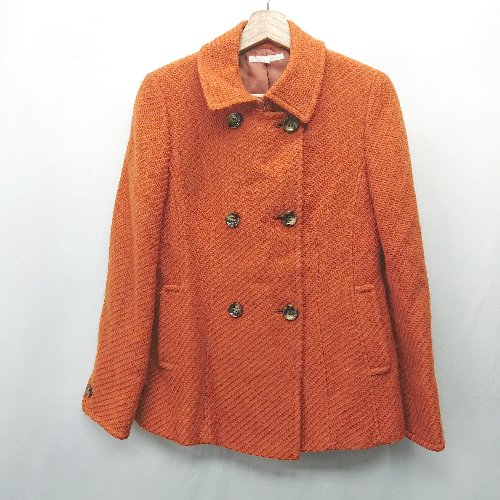 ◇ ⊇ TISA ティサ ステンカラー 長袖 コート サイズ9号 オレンジ レディース E 【中古】