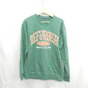 ◇ ⊇ BACK NUMBER バックナンバー 英字プリント 長袖 トレーナー サイズM グリーン メンズ レディース E 【中古】(4)