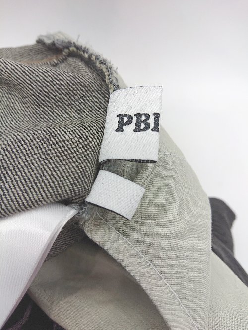 ◇ Θ◎ PBLIM ページボーイリ ユニセックス デニムパンツ ジーンズ サイズL ブラック メンズ レディース E 【中古】