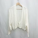 ◇ ⊇ Jena espace merveilleux ジェナ エスパスメルヴェイユ 長袖 カーディガン サイズF ホワイト系 レディース E 【中古】(4)