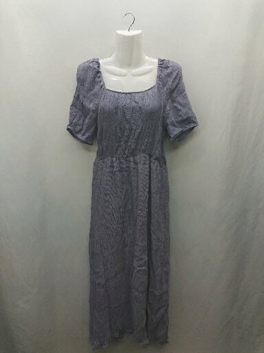 ◇ ⊂ w closet ダブルクローゼット 半袖 ロング ワンピース サイズF ブルー系 レディース E 【中古】 ◇ ⊂ w closet ダブルクローゼット 半袖 ロング ワンピース サイズF ブルー系 レディース E 【中古】