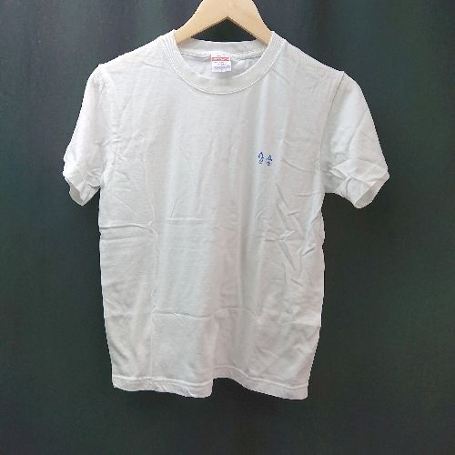 ◇ unitedathle ユナイテッドアスレ クルーネック イラスト 文字ロゴ 半袖 Tシャツ サイズS ホワイト メンズ レディース E 【中古】