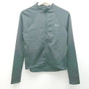 ◇ UNDER ARMOUR スポーツ コールドギア ストレッチ ジム フロントジップ 長袖 パーカー サイズM ブラック メンズ E 【中古】