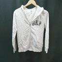 ◇ GAP ギャップ プリント ジップアップ フード 裏起毛 シンプル オシャレ 長袖 パーカー サイズXXS ホワイト系 メンズ E 【中古】