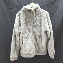 ◇ Champion チャンピオン ボア フード付き ジップアップ ロゴ刺繡 長袖 パーカー サイズM グレー メンズ E 【中古】