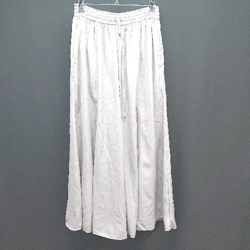 ◇ GLOBAL WORK グローバルワーク シンプル 光沢感 サラサラ生地 ゆったり ワイドパンツ サイズM グレー レディース E 【中古】(4)