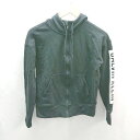 ◇ CALVIN KLEIN PERFORMANCE 裏起毛 ロゴ フーディー スポーティー 長袖 パーカー サイズS/P ブラック レディース E 【中古】