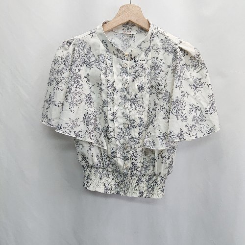 ◇ ⊂Φ mily bilet ミウィビレット 花柄 半袖 ブラウス サイズL アイボリー系 レディース E 【中古】 ◇ ⊂Φ mily bilet ミウィビレット 花柄 半袖 ブラウス サイズL アイボリー系 レディース E 【中古】