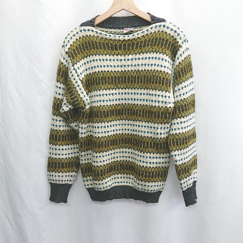 ◇ ⊇ JANUS ユニセックス 総柄 長袖 ノルディック セーター サイズメンズS レディースM マルチカラー メンズ レディース E 【中古】
