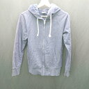 ◇ Θ Champion チャンピオン ワンポイントワッペン 長袖 ジップアップパーカー サイズL ネイビー系 レディース E 【中古】