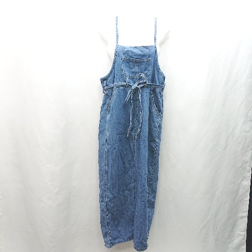◇ ⊂ LVEU. ラブユ サロペット風 ロング ワンピース サイズF ブルー レディース E 【中古】 ◇ ⊂ LVEU. ラブユ サロペット風 ロング ワンピース サイズF ブルー レディース E 【中古】