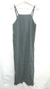 ◇ ⊂ apart by lowrys アパートバイローリーズ 肩ひも調節可能 ロング キャミワンピース サイズF ブラック レディース E 【中古】