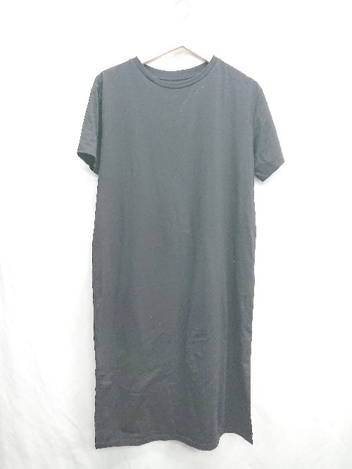 ◇ ⊂ clear クリア 半袖 膝下丈 ワンピース サイズF ブラック系 レディース E 【中古】