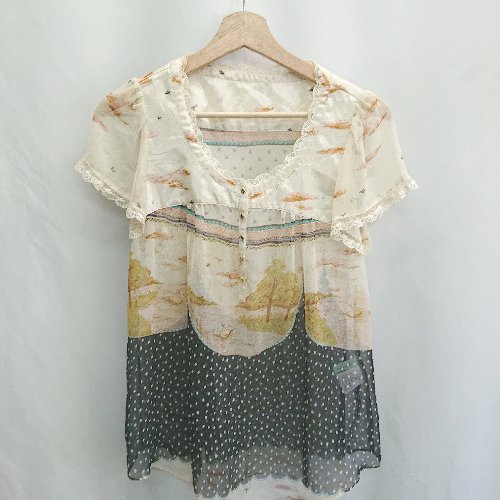 中古 | cherir la femme シェリーラファムブラウス 刺繍 レース