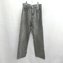 ◇ ◎●未使用●Θ classicalelf ダメージ加工 ワイドパンツ デニムパンツ サイズ L ブラック系 レディース E 【中古】