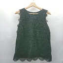 ◇ ⊂ antiqua アンティカ レース素材 ブラウス サイズ表記なし ブラック レディース E 【中古】(4)