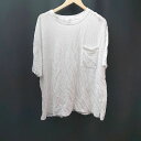 ◇ nikoand ニコアンド クルーネック 生地薄手 ステッチ 半袖 Tシャツ サイズ表記なし ホワイト レディース メンズ E 【中古】