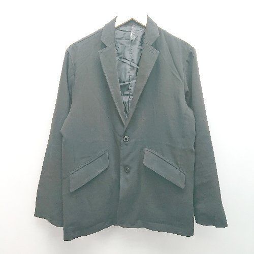 ◇ halham ハルハム 無地 生地薄手 オフィスカジュアル 長袖 ジャケット サイズM ブラック メンズ E 【中古】