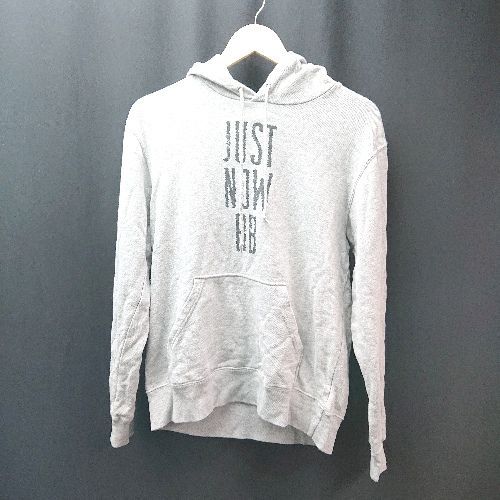 ◇ Jellan ジェラン プルオーバー フロントプリント フード カジュアル 長袖 パーカー サイズM グレー レディース メンズ E 【中古】