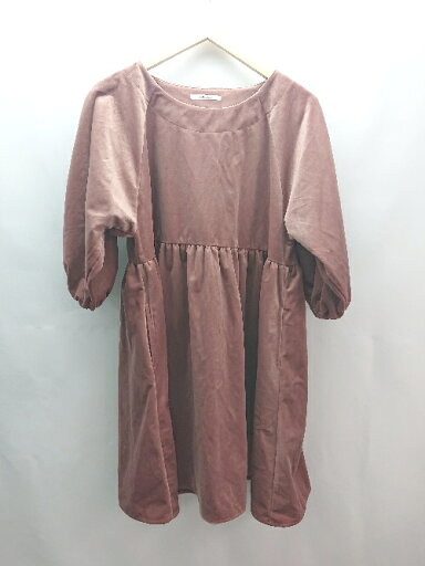 ◇ RETRO GIRL anotherlibra ベロア チュニック ギャザー 長袖 膝丈 ワンピース サイズM ダルピンク レディース E 【中古】 ◇ RETRO GIRL anotherlibra ベロア チュニック ギャザー 長袖 膝丈 ワンピース サイズM ダルピンク レディース E 【中古】
