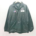 ◇ FREAK'S STORE ワッペン フロントジップ 裾ひも付き かっこいい 長袖 ブルゾン サイズL ブラック メンズ/レディース E 【中古】
