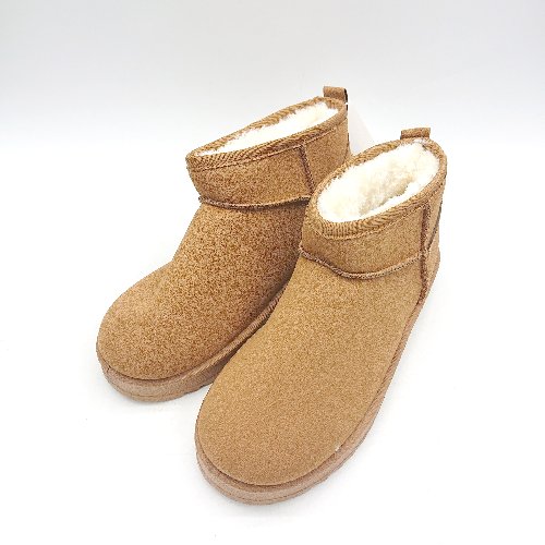 ◇ ⊇◎●未使用● Miniministore ミニミニストア ムートンブーツ サイズ40 ブラウン レディース E 【中古】