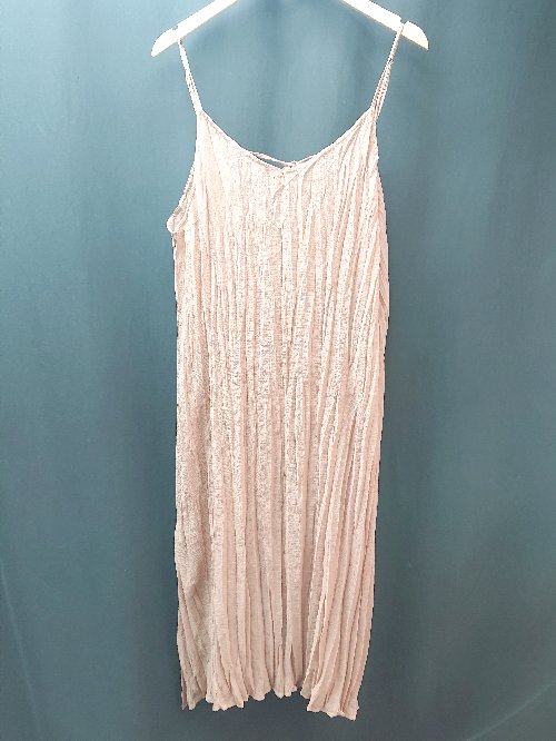 ◇ ◎ who's who Chico カジュアル 透け感 プリーツ 夏 サマー ロング丈 ワンピース サイズF ダルピンク レディース E 【中古】