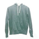 ◇ Champion チャンピオン ワンポイント フーディー コットン100% 無地 長袖 パーカー サイズM ブラック レディース E 【中古】