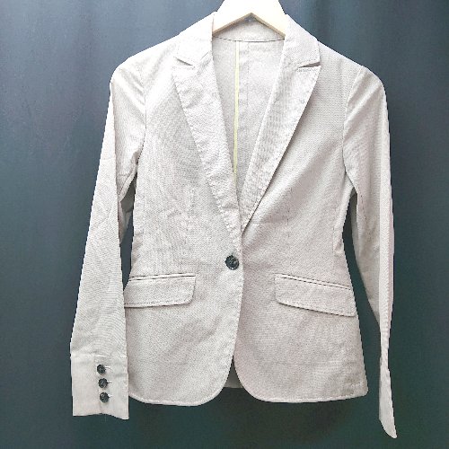 ◇ LAUTREAMONT ロートレアモン フォーマル 前ボタン閉め 長袖 ジャケット サイズ38 ベージュ系 レディース E 【中古】