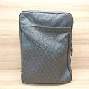 ◇ TAKEO KIKUCHI タケオキクチ 総柄 ブランドロゴ シンプル ビジネス 2way PC収納 ブリーフケース グレー系 メンズ E 【中古】
