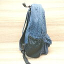 ◇ arigato blueblueコラボ メッシュ生地 カジュアルテイスト リュックサック ネイビー レディース E 【中古】
