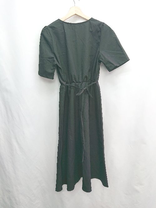 ◇ ⊂ ◎●未使用● Doula Doula ドゥーラドゥーラ 半袖 ロング ワンピース サイズF ブラック レディース E 【中古】