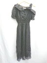 ◇ ⊂ Ank Rouge アンクルージュ レース 半袖 ロング ワンピース サイズM ブラック レディース E 【中古】