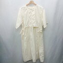 ◇ ◎ ⊂ nemne store ネンネストア 半袖 膝下丈 ワンピース サイズF アイボリー系 レディース E 【中古】