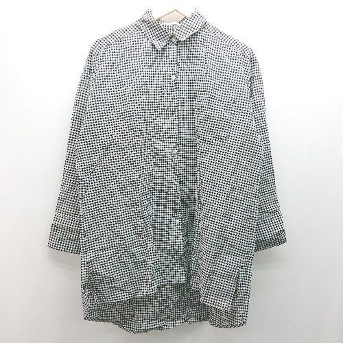 ◇ E hypen world gallery PEACE ギンガムチェック カジュアル 綿100% 長袖 ロング丈 シャツ サイズF ブラック レディース E 【中古】 ◇ E hypen world gallery PEACE ギンガムチェック カジュアル 綿100% 長袖 ロング丈 シャツ サイズF ブラック レディース E 【中古】