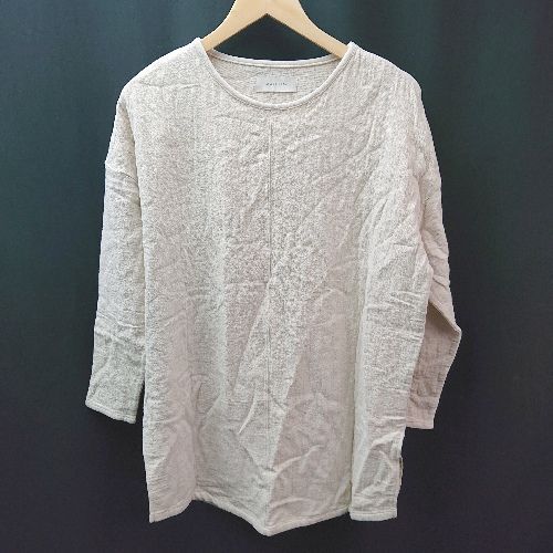 ◇ SELECTMOCA セレクトモカ クルーネック スリット 無地 長袖 カットソー サイズF ベージュ系 レディース E 【中古】 ◇ SELECTMOCA セレクトモカ クルーネック スリット 無地 長袖 カットソー サイズF ベージュ系 レディース E 【中古】
