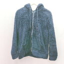 ◇ Champion チャンピオン フードパーカー チャック閉め 長袖 パーカー サイズL ネイビー メンズ E 【中古】