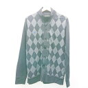 ◇ r.newbold ボタン 羽織り カジュアル アーガイル チェック 長袖 カーディガン サイズXL ネイビー メンズ E 【中古】